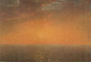 John Frederick Kensett Sonnenuntergang am Meer painting